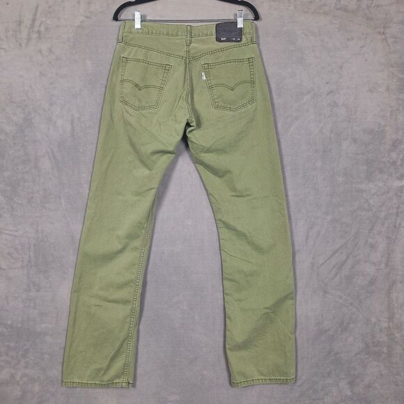 Levis 514 Pants Mens 32x34(31x33) Green Jeans low rise - Picture 2 of 9